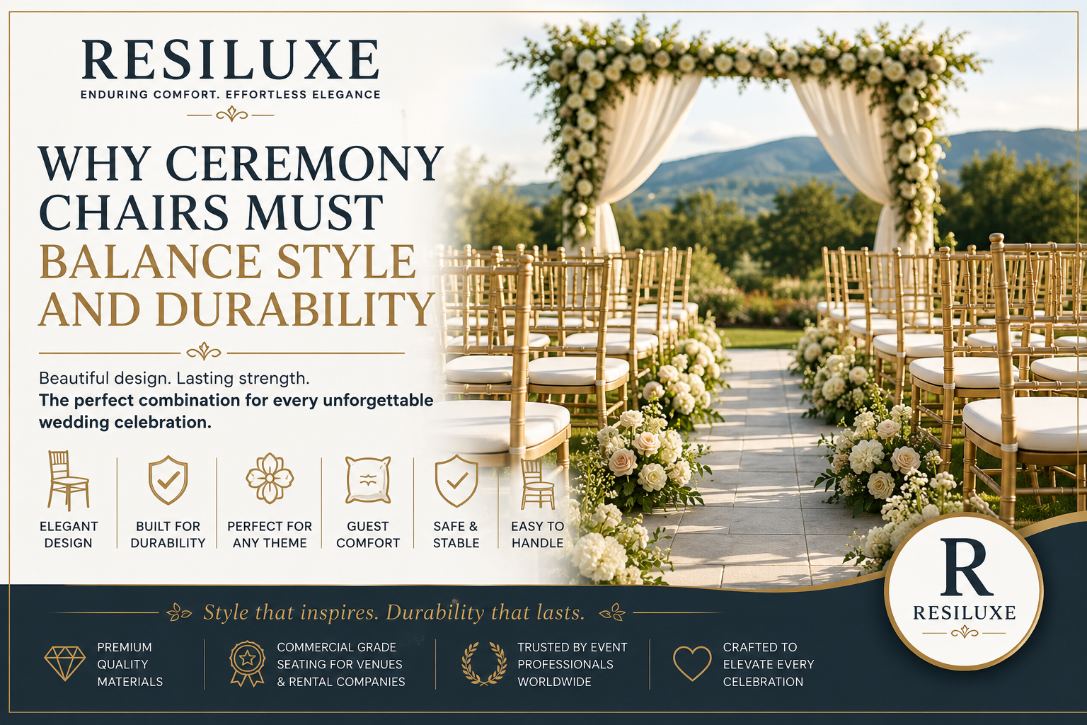 Why Ceremony Chairs Must Balance Style and Durability | TugaFace